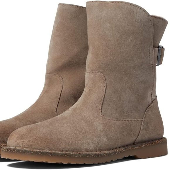 Birkenstock Shoes - Birkenstock $195 Uppsala Shearling - Suede Gray Taupe Bootie Eu 37 R NIB